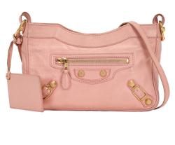 Hip Shoulder Bag, Leather, Pink, 237203 6820 I 002123, M, 1*